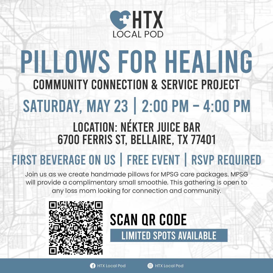 HTX Pod Gathering: Pillows for Healing - logo